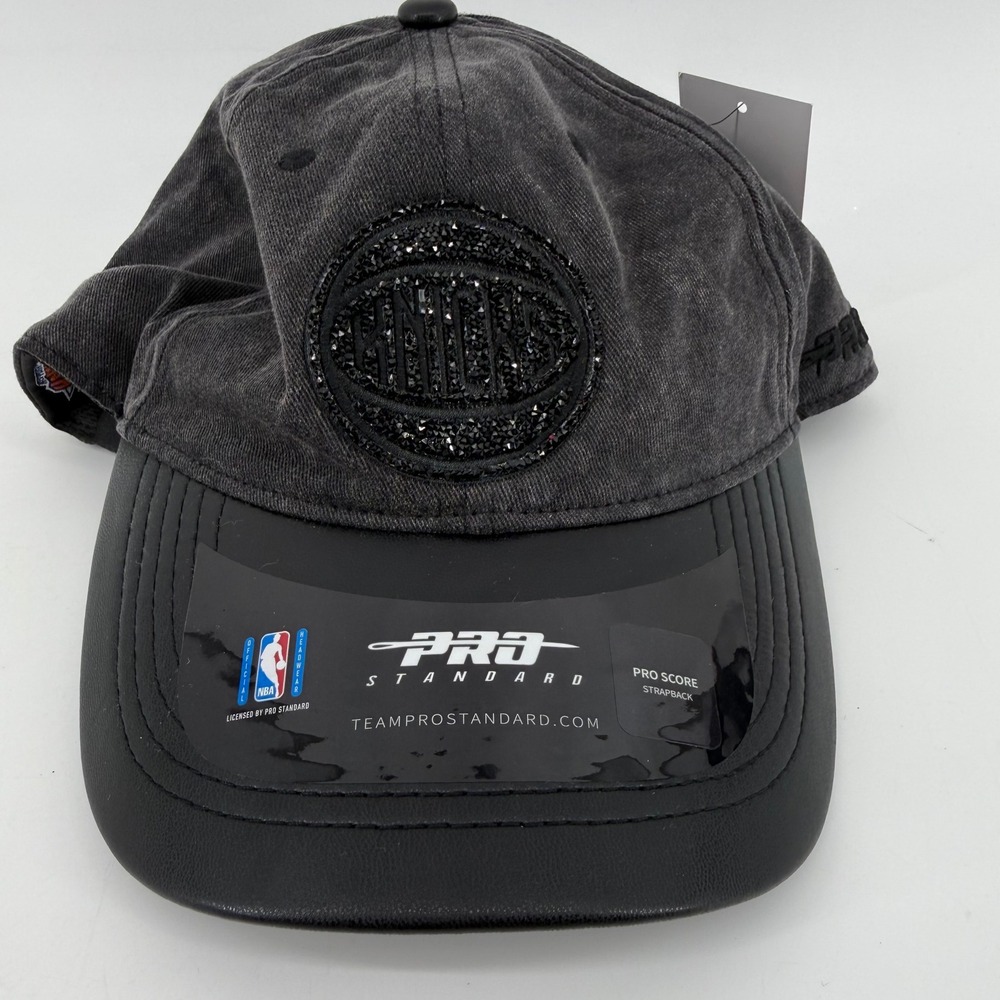 Pro Standard NBA New York Knicks Washed Black Rhinestone Strapback Hat Hat